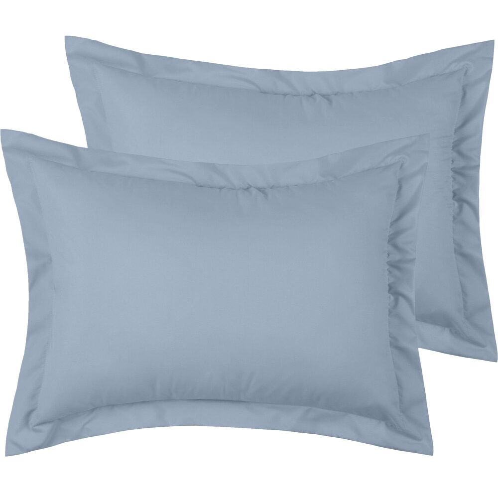 Set of 2, Pillow Covers (Standard 20" x 26", Blue Hydrangea)